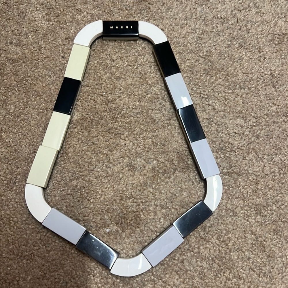 Marni colorblock collar necklace
